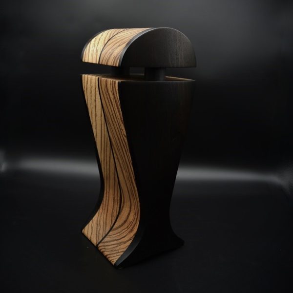 Black Hornbeam & Zebrano - Exotic Wood Headphone Stand