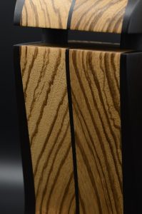 Black Hornbeam & Zebrano - Exotic Wood Headphone Stand - Image 3