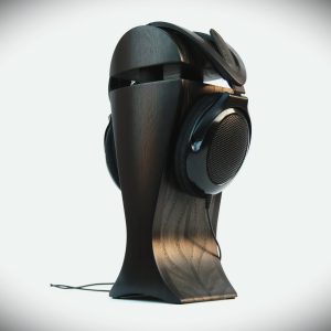 black hornbeam and bog oak exotic wood headphone stand